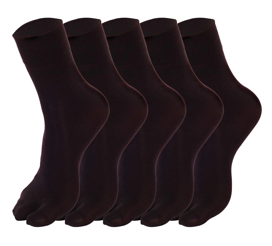 missby Ultra-Thin Nylon Black Thumb Socks for Women/Girl's (5 Pairs)-picture-12