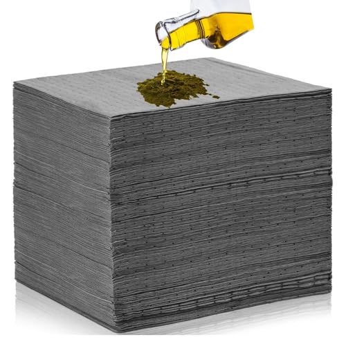 Yixinly Ölsaugtücher, 30 Stück Ölauffangmatte werkstatt matte, 25 x 33cm Ölabsorbierende Pads öl auffangmatte ölbindematte, Ölsaugtücher für Zuhause, Garage, Keller, Restaurant, Küche