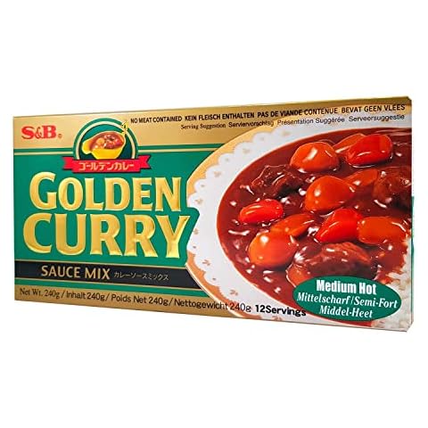 S & B Golden Curry medio caliente (sin carne se incluye) 220g Cover