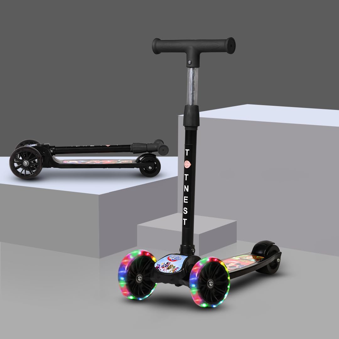 TOT NEST Scooter for Kids, 3 Wheel Kids Scooter Smart Kick Scooter with Foldable & Height Adjustable Handle & Extra-Wide LED PU Wheels & Brake, Skate Scooter for Kids (Wonder Girl Mix) (B0D9YGL5SY) Amazon Price History, Amazon Price Tracker
