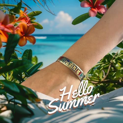 Tibetan Buddhist 7 chakra copper bracelet | Cuff Bracelet Bangle | Spiritual Jewellery Mantra | Handmade in Nepal - Ideal for Gift4