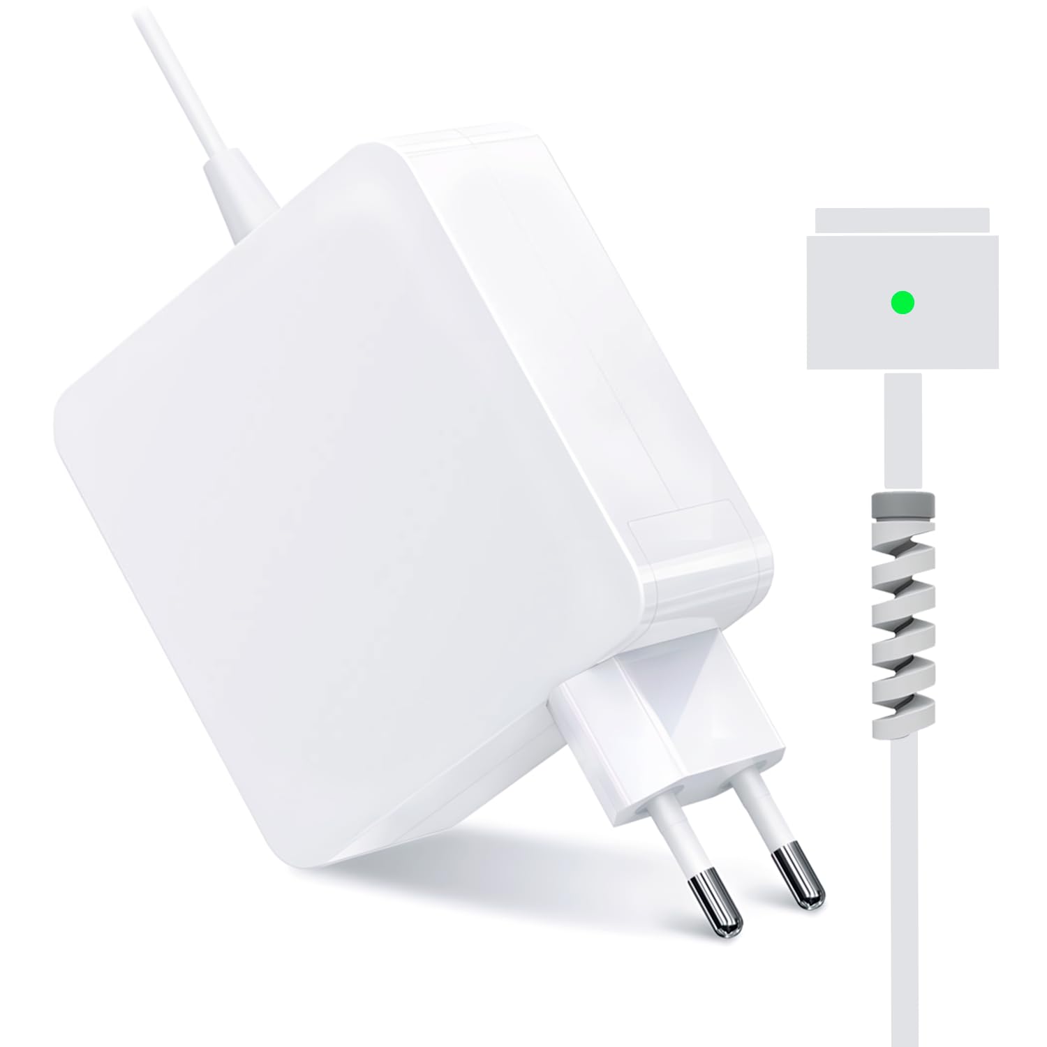 HiQ+ 85W (Watt) Commettore a T Magnetico di 2a Generazione - Caricatore Alimentatore per MacBook Pro con Display Retina 15" Pollici dal 2012 al 2015 ed Altri + Protezione Rottura Cavo