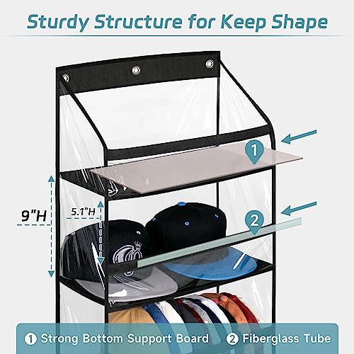 Aooda AD024-HS-HAT Clear Over The Door Hat Racks thumb #2