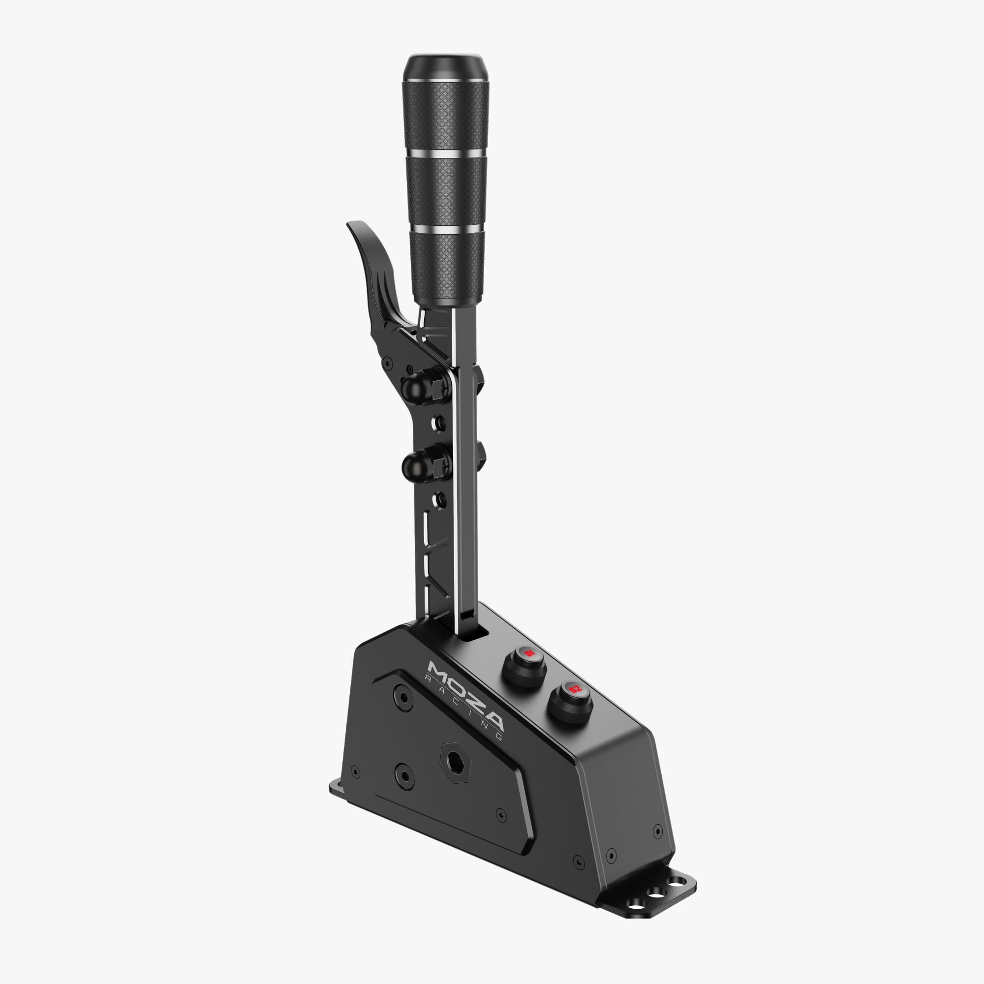 MOZA SGP Sequential Shifter PC, Sequentieller Schalthebel aus Metall Gaming | Präziser Sim Racing Schalthebel mit Hall Sensor RGB-Tasten, einstellbarem Widerstand und Aluminium-Stahl-Konstruktion Schwarz
