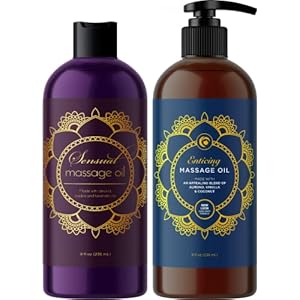 Alluring Massage Oils for Massage Therapy – Maple Holistics Massage Oil Kit with Aromatherapy Lavender Massage Oil Plus Vanilla Massage Oil for Sensual Aromatherapy Made with Pure Essential Oils