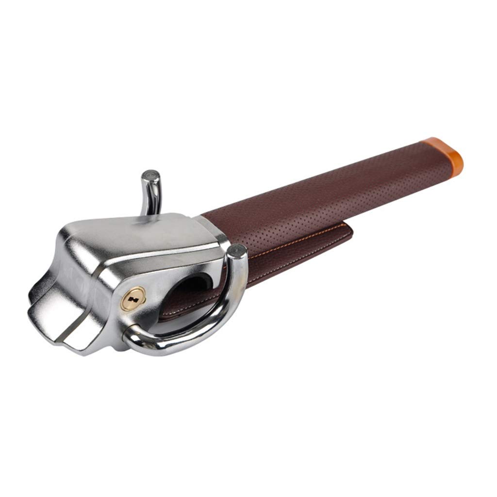 LHHL Car Steering Wheel Lock Universal Safety Anti-Theft Heavy-Duty Van SUV Steering Locking Adjustable Steering Wheel Immobiliser with Safety Hammer (Color : A)