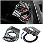 VARGTR Universal Engine Start/Stop Button Cover,Aluminum Alloy Car Power Control Trim,Push to Start Button Cover Key Protective Cover for Civic CRV XRV Challenger Charger CHR (Carbon Fiber)