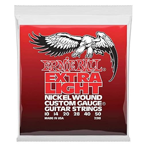 Ernie Ball Extra Light - Cuerdas para guitarra eléctrica, entorchado de níquel, cuerda Sol entorchada, calibre 10-50 | Ya disponible en tu tienda friki favorita! En mundofriki.es! Ernie Ball Extra Light - Cuerdas para guitarra eléctrica, entorchado de níquel, cuerda Sol entorchada, calibre 10-50 | Ya disponible en tu tienda friki favorita! En mundofriki.es!
