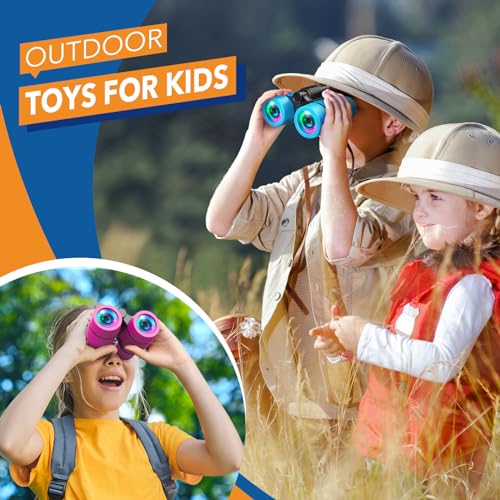 Image of Toys for Boys Ages 3-8: LET'S GO! Kids Binoculars with Bird Watching Manual for 4 5 6 7 8 Year Old Boys Girls Outdoor Toy for Kid Ages 4-6 Camping Telescope Toddler Birthday Gift
