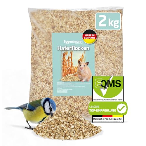 Eggersmann volaris Haferflocken 2 kg – Vogelfutter für Wildvögel – Haferflocken ideal auch als Tierfutter für Igel, Kaninchen & Nager – Wildvogelfutter geeignet für die Ganzjahresfütterung