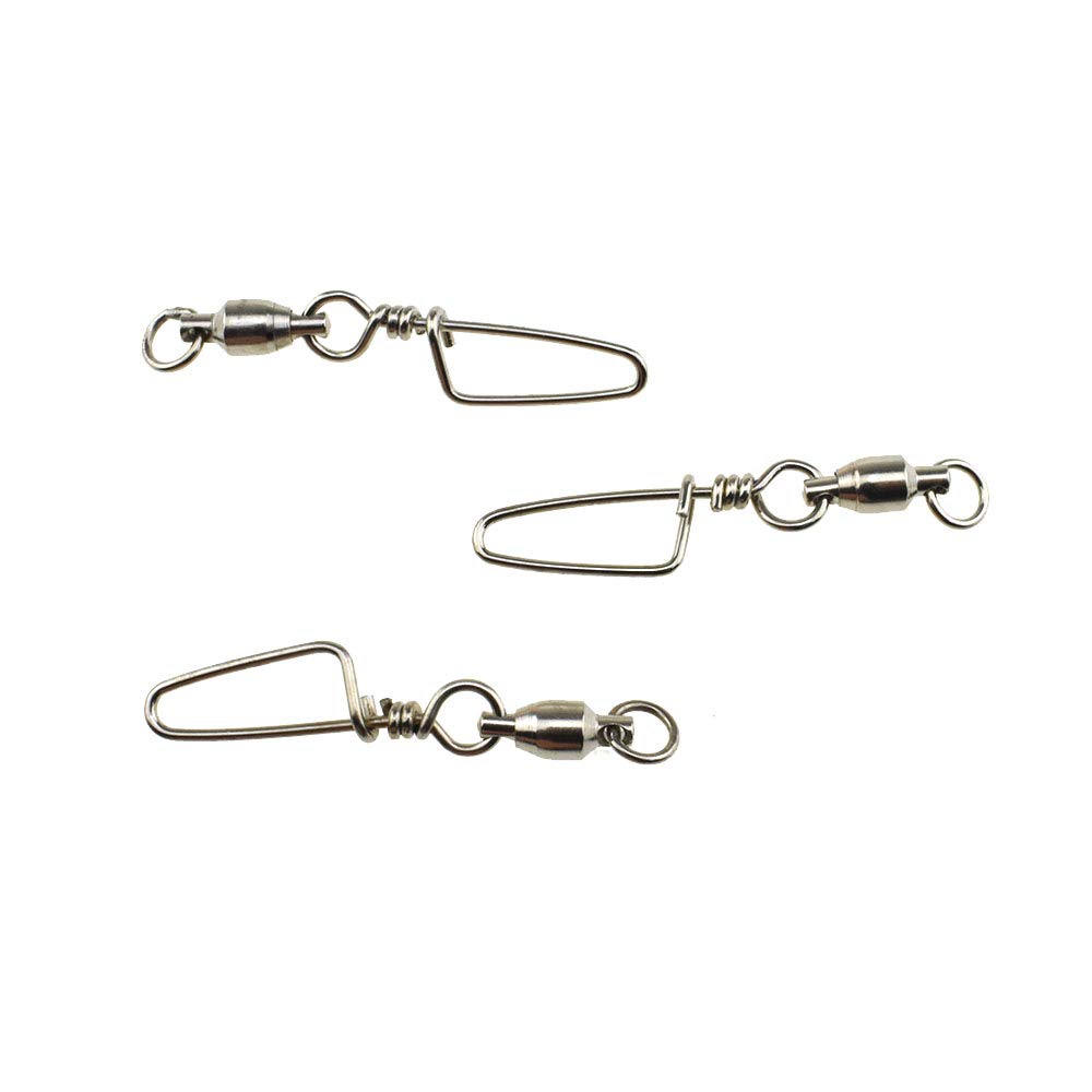 HAO PROFishing Rolling Snap Swivels 25mm Length 17lb Barrel Column Bearing with Solid Welding Spin Freely No Twist Rust 0 for Saltwater Wash Oil with Pin Stainless Steel Silver 25pcs