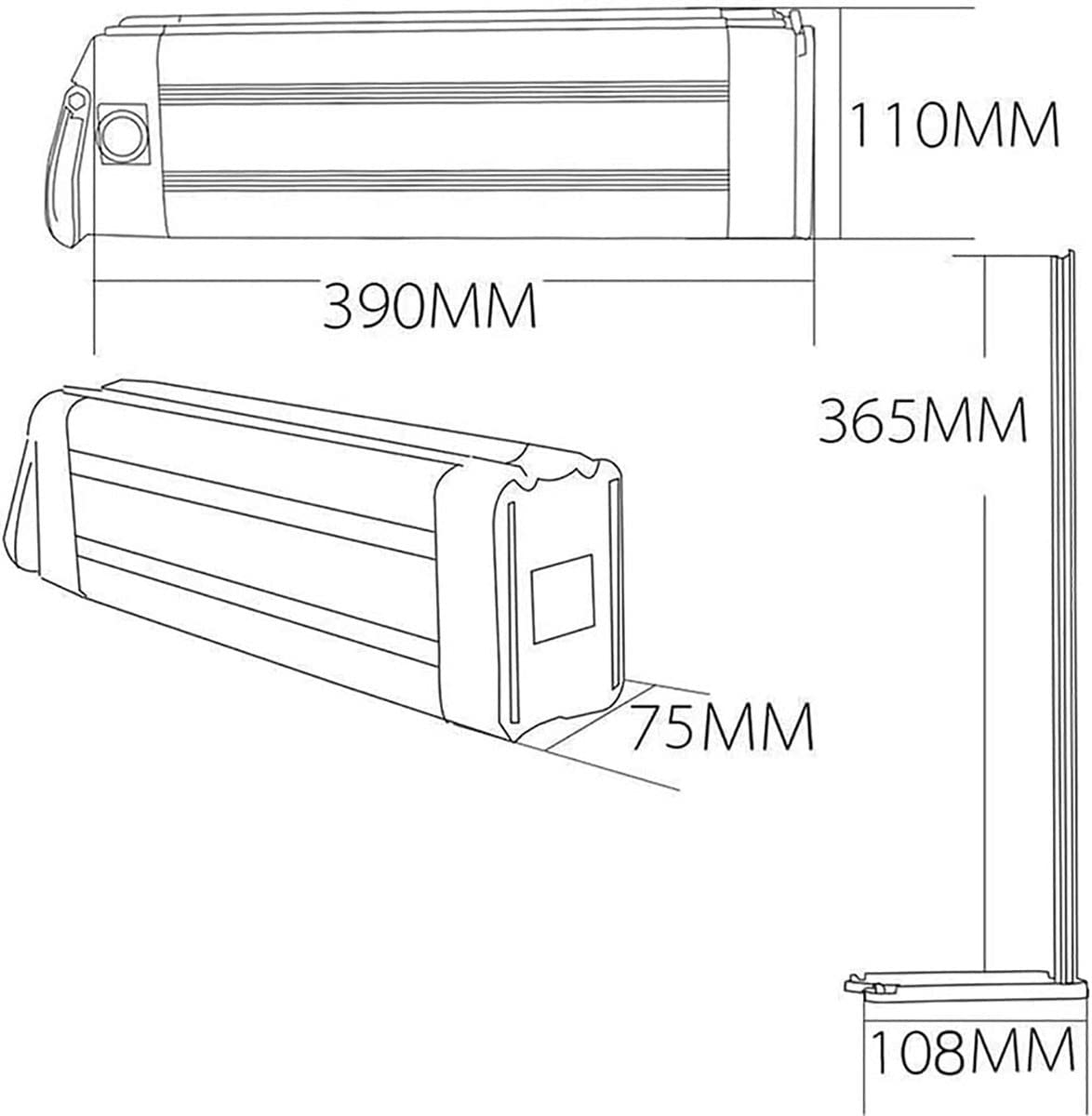 Batterie E-Bike Remplaçable 36V 48V 10/12.5/15/18/20Ah Vélo Électrique Batterie Scooter De Vélo Électrique pour Moteur De 200W À 1000W avec Chargeur + BMS 48V,20AH