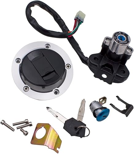Interruptor de encendido con llaves, tapa del tanque de combustible compatible con Suzuki SV1000 SV1000S SV650 SV650A SV650S SV650SF GSXR 600 750