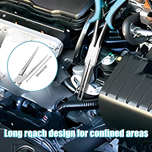 Image of Mini Long Reach Needle Nose Pliers 7 Inches Long Nose Pliers Wire Handicraft Repair Tool for Jewelry Making Bending Delicate Difficult-to-Reach Pieces