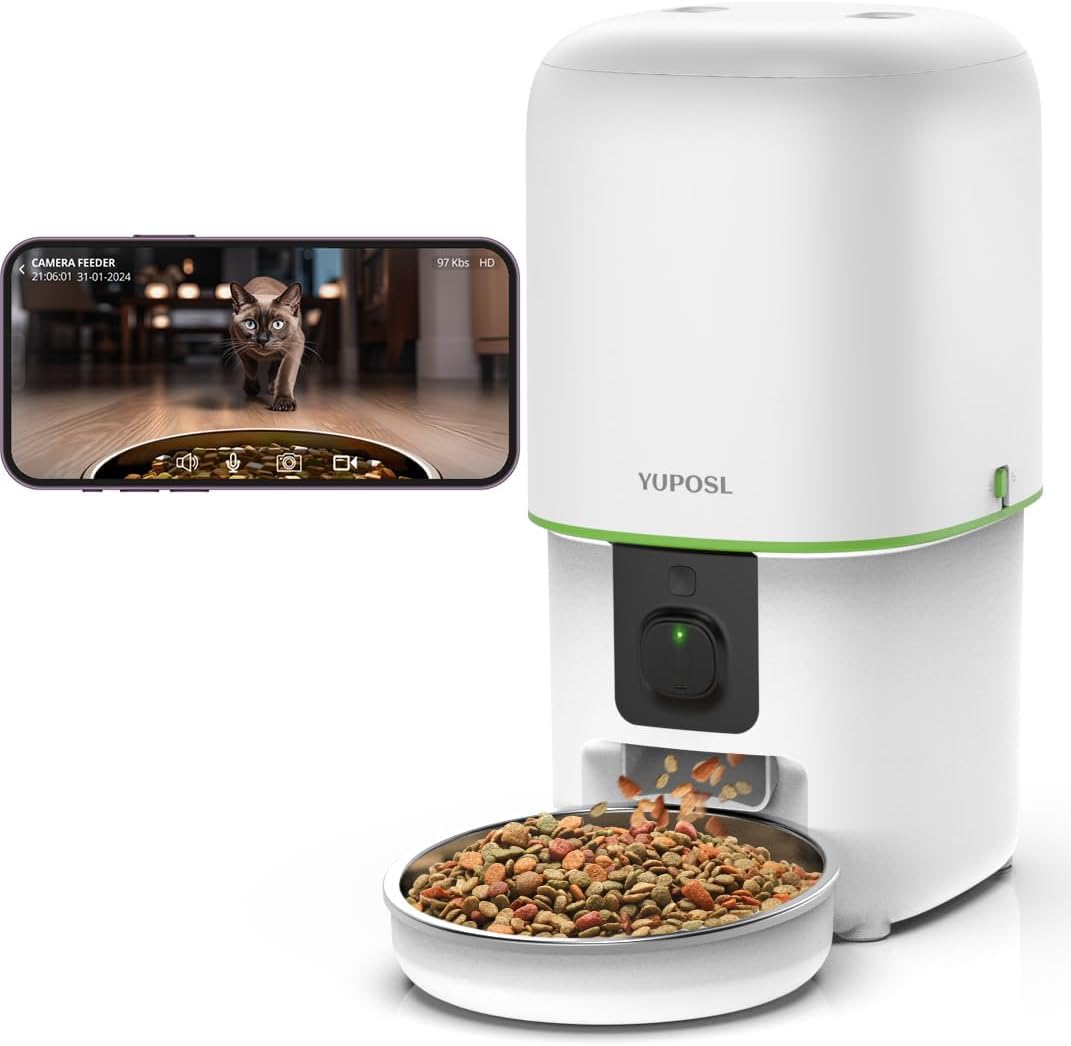 Yuposl 自動給餌器 2台「南さん」 Amazon | Yuposl 自動給餌器 猫 暗視カメラ付き 5G WiFi スマホ遠隔