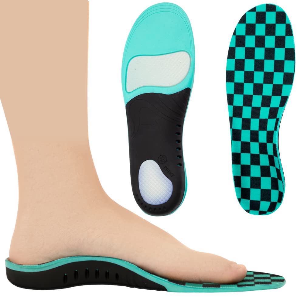 Bacophy Kids Arch Support Insoles Children Orthotic Inserts for Plantar Fasciitis, Flat Feet, Heel Pain Relief, Premium Pu, TPU, Gel Shock Absorption Deep Heel Cup Cushioning Inner Sole