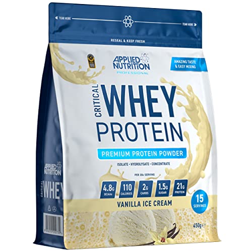 Applied Nutrition Critical Whey (450g) Helado de Vainilla - Proteínas - Mezcla de Proteínas de Suero