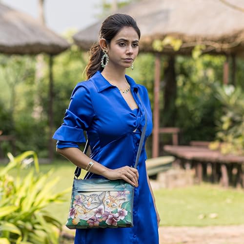 Image of Anna by Anuschka Women's Genuine Leather Medium Crossbody with External Zipper Pocket