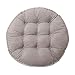 Duża okrągła poduszka podłogowa, sztruks zagęszczony jednolity kolor miękka poduszka na krzesło do biura poduszka do medytacji jogi poduszka-szary 58x58cm