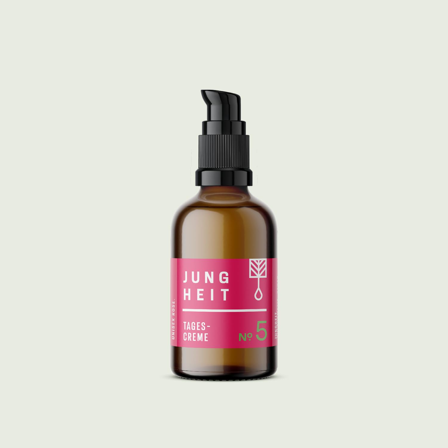 Crème de jour à la rose avec de l'acide hyaluronique et des herbes - Certifié bio et végétalien - Renforce la barrière protectrice de la peau et lisse la peau - Pour tous les types de peau -