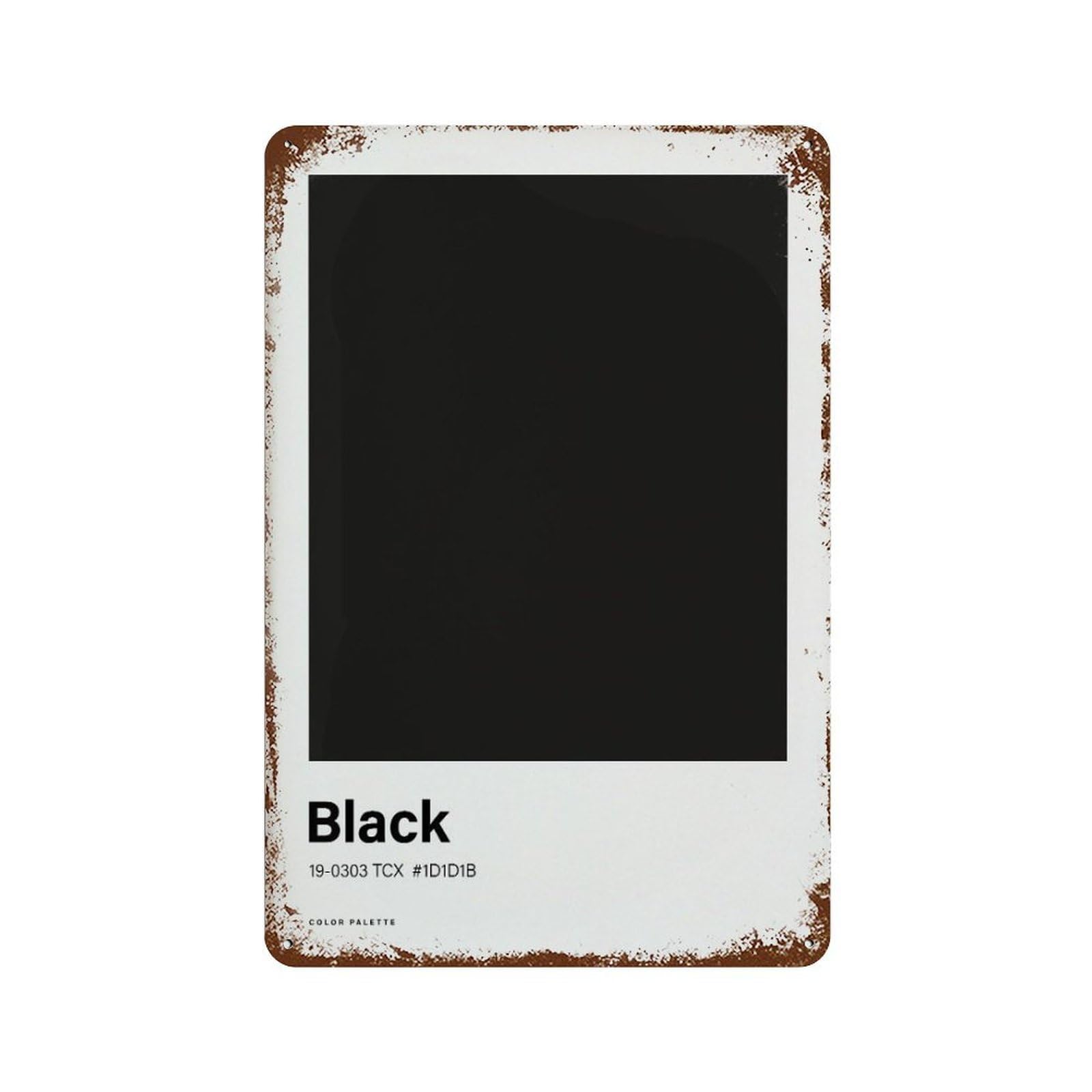 xiaoxiaoshen Black Color Palette Neutral Nordic Decor Wall Decor Art Metal Tin Poster Modern Home Decor Art Home Bar Shop Decorations Vintage Sign 30x20cm