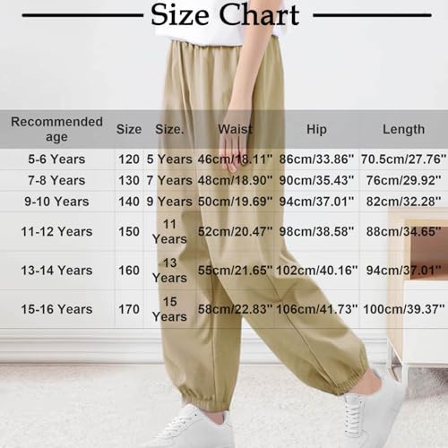 Boys Cargo Pants Casual Elastic Wasit Pull On Sweatpants Slimming Lounge Solid Color School Pants for Boys 5-16 Years3