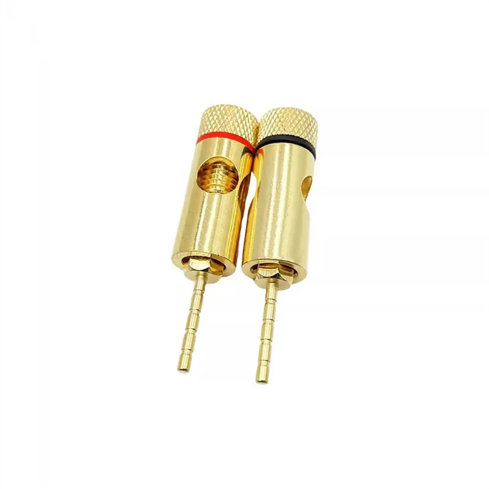 Adaptateur de fiche Banane à Broche Droite en cuivre plaqué Or, 2mm, bornes Banane, fiches de Haut-Parleur, connecteur de câblage, 8/40 pièces(40Pcs (20Pairs))