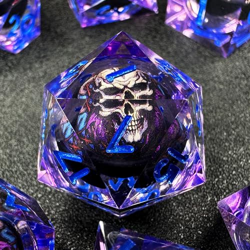 HAOMEJA Skull D&D Monster Resin Dice Set