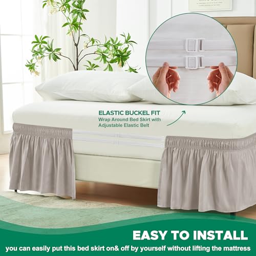 image for Biscaynebay Wrap Around Bed Skirts for King & Cal King Beds 19