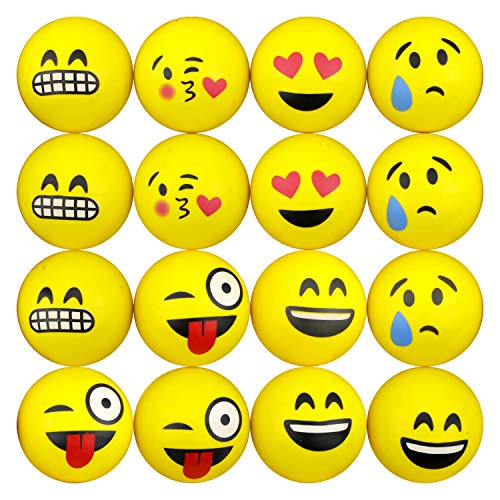 Entervending Bouncy Balls Bulk Emoji Toys for Kids and Gumball Vending Machine 25