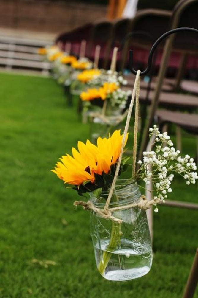 Laelfe 8 Piezas Girasoles Artificiales Grandes, 45 cm Flores Girasoles Amarillas de Plástico para Decoración de Hogar, Arreglos de Bodas, Fiestas de Cumpleaños y Mesa