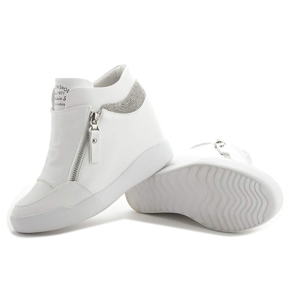 Sneakers Alte con Zeppa nascoste da Donna Scarpe da Ginnastica con Plateau Scarpe da Ginnastica con Plateau PU Scarpe Sportive con Zeppa