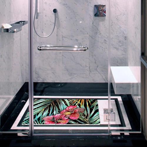 Séchage rapide pour ce tapis de bain antidérapant palmier XL - 7