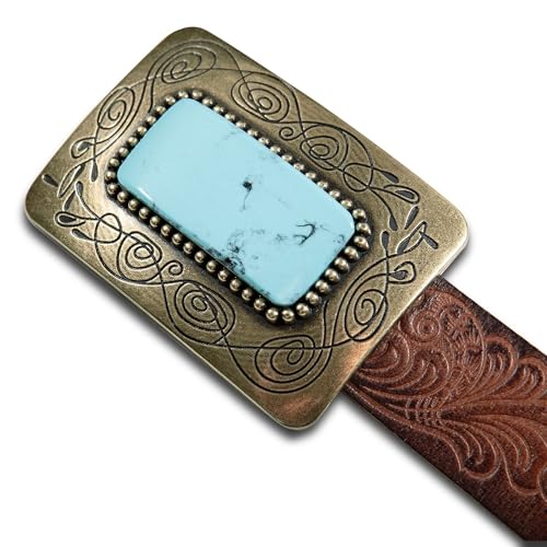 Image of Lucky Brand Women's Western Leather Belt | Classic | Fashion | Vintage | Buffalo Leather | Western-Inspired