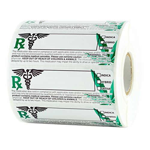 Dragon Chewer Generic Medical Identification Labels - Universal Compliant Leaf Stickers 3”x1” - 1,000 pc Roll