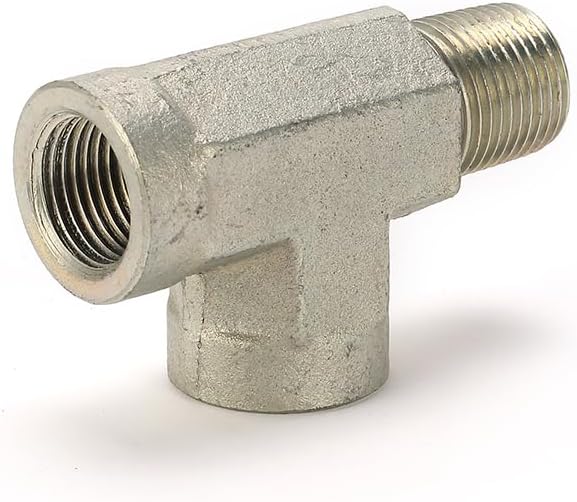 HT, Hydraulic adapter, Female BSPT-Female BSPT-Male BSPT socket tee adapter, Carbon steel adapter, 50pcs set (BSPT 1)