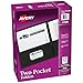 Avery Two Pocket Folders, Holds up to 40 Sheets, Business Card Slot, Case Pack of 125 Black Folders (47988)