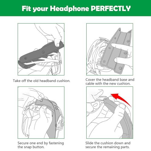 DT 770 PRO Almohadillas de Repuesto para Auriculares Compatibles con Beyerdynamic DT 770 PRO/DT 880 PRO/DT 990 PRO con Cubierta de Banda de Cabeza Almohadilla Suave de Cuero miniatura 4