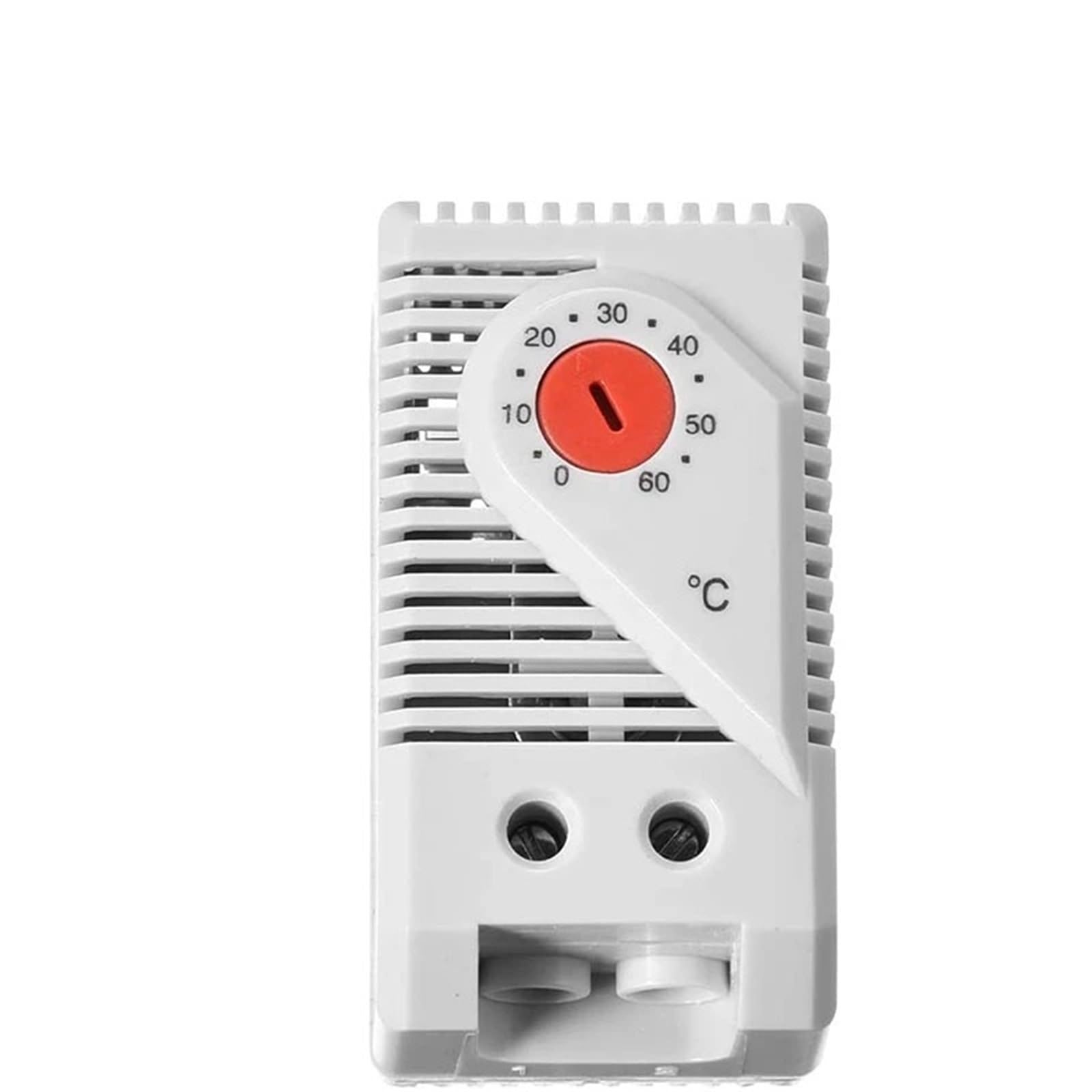 Termostato meccanico, KTO011 0-60Celsius Regolabile Compatto Normalmente Chiuso (NC) Interruttore di Controllo della Temperatura, Rosso