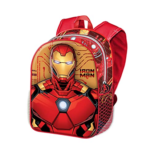 Karactermania Iron Man Angry-Mochila 3D Pequeña, Rojo, Talla única