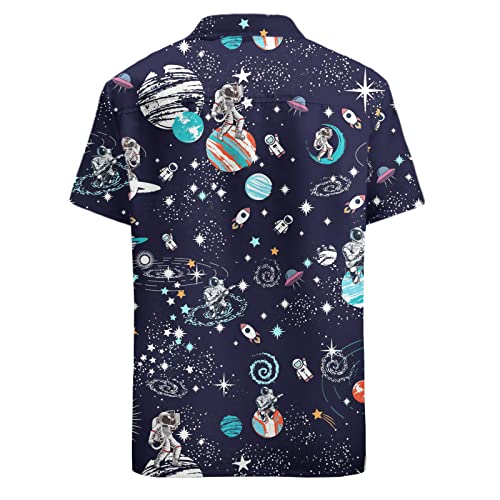 HUGLAZY 80s 90s Outfit Hawaiian Shirt for Men Big and Tall Short Sleeve Button Down Shirts Funny Party Outfit2