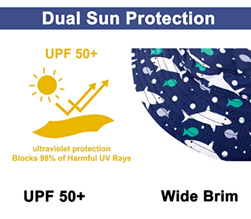 Simplicity Baby Sun Hat Baby UPF 50+ Adjustable Drawstring Wide Brim Bucket Sun Hat4
