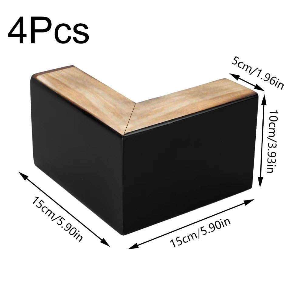 Patas De Madera para Muebles, 4 Piezas, Patas De Mesa En Forma De L, Patas De Sofá De Madera De Repuesto para Sofá, Tocador, Armario, Mesa.