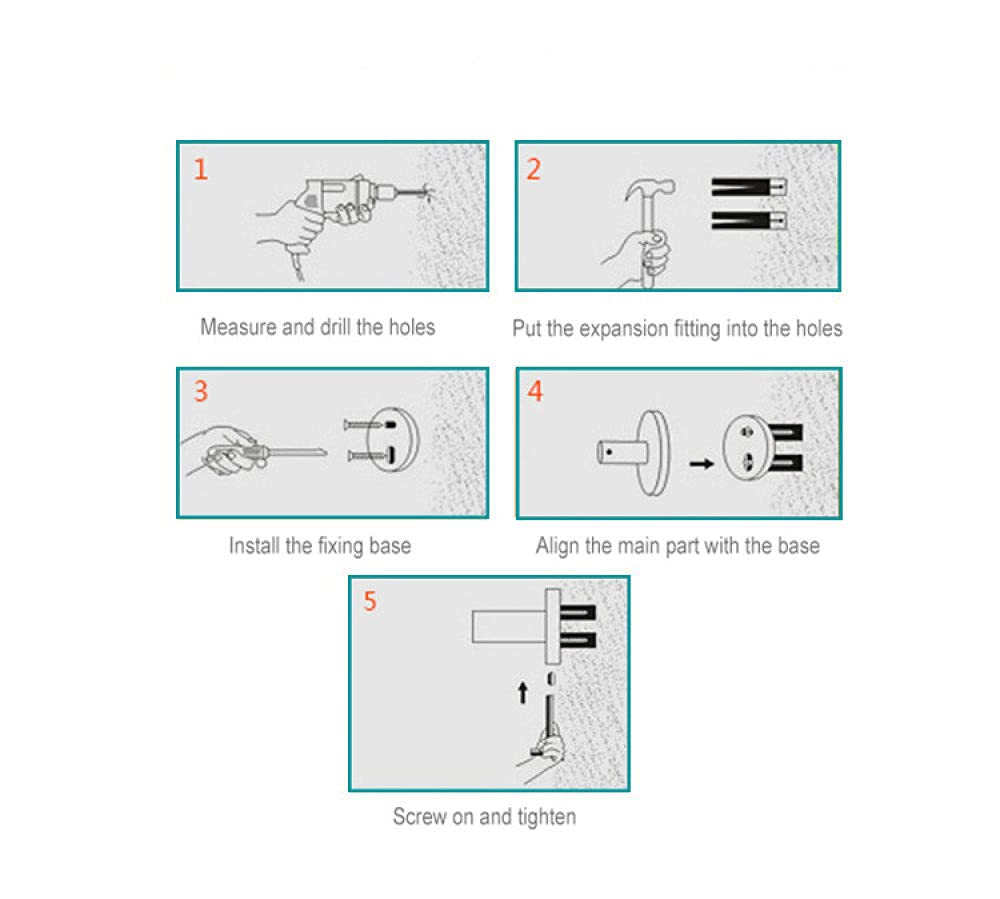 VVW&LIU Accesorios de baño Negro Mate Doble Barra de Toalla Individual Perchero Soporte de Papel de Seda montado en la Pared Jabonera Decoración de la casa, jabonera