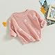 Geagodelia Pullover für Mädchen, Langarm, Blumen, bestickt, Winter, warm, Pullover, Kleidung für Babys von 0-5 Jahren, Rosa, 12-18 Monate
