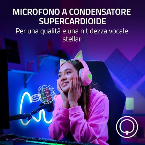 Seiren V3 Chroma - Micrófono USB RGB con pulsación para silenciar (Iluminación Reactiva Para Streaming y juegos, Micrófono de condensador supercardioide) Nero - Microfono streaming - Immagine 3