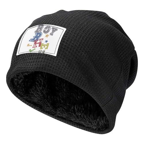 Bonnet pour hommes et femmes noir extensible à motifs chiffres colorés léger