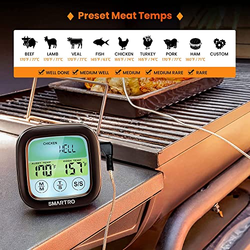 Smartro St59 Digital Meat Thermometer For Oven Bbq Grill Kitchen Food Cooking With 1 Probe And Timer #TOP1