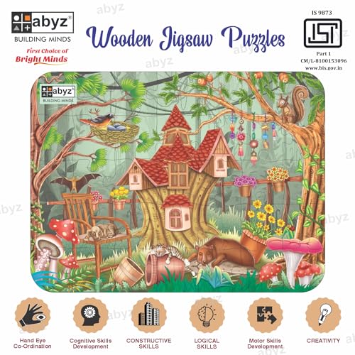 Image of ABYZ Wooden Jigsaw Sleepy TIME Puzzles 35pcs for Kids of Age 4-6 Years