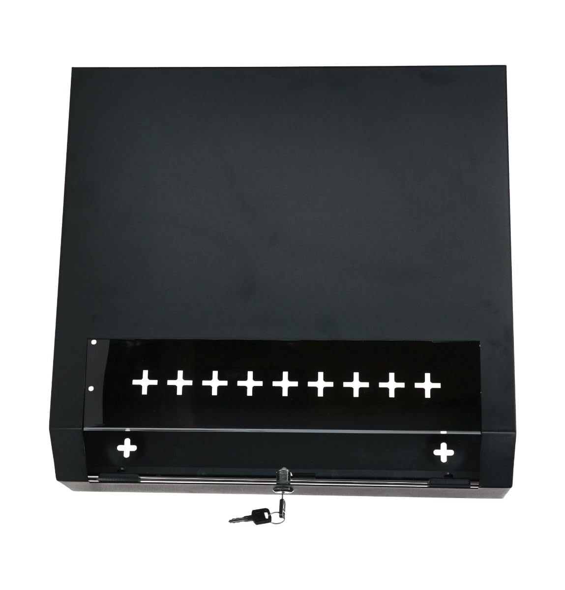 Netzwerkschrank kompakt flach (BxTxH) 500 x 140 x 475mm - Schwarz
